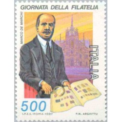 1 عدد تمبر روز تمبر - ایتالیا 1987