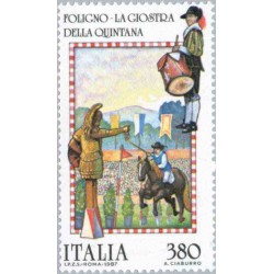 1 عدد تمبر جشن اقوام - ایتالیا 1987