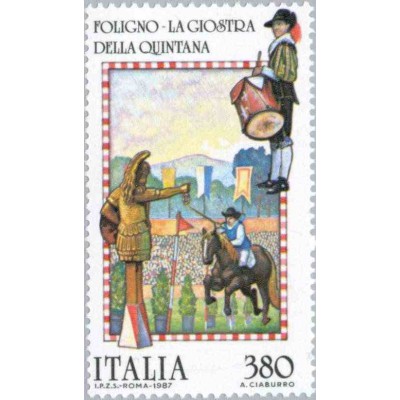 1 عدد تمبر جشن اقوام - ایتالیا 1987