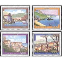 4 عدد تمبر تبلیعات توریست - تابلو نقاشی - ایتالیا 1987 قیمت 5.5 دلار