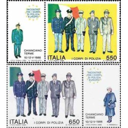 2 عدد تمبر کنفرانس پلیس اروپا با تب - ایتالیا 1986 قیمت 4.4 دلار