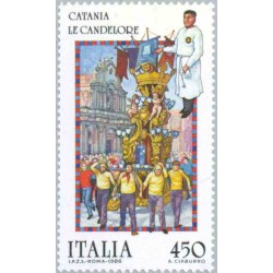 1 عدد تمبر جشن اقوام - ایتالیا 1986