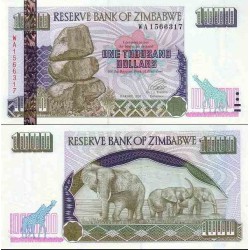 اسکناس 1000 دلار - زیمباوه 2003 ارقام سریال عمودی درشت