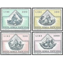 4 عدد تمبر پست هوایی - واتیکان 1971