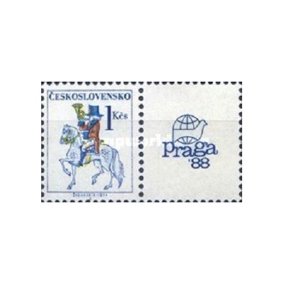 1 عدد  تمبر نمایشگاه بین المللی تمبر پراگا 88 - چک اسلواکی 1987