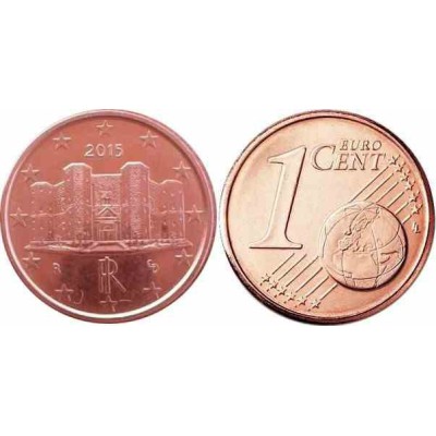 سکه 1 سنت یورو - مس روکش فولاد - ایتالیا 2016 غیر بانکی