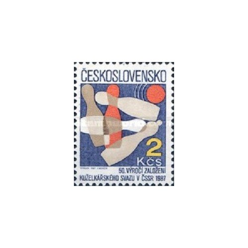 1 عدد تمبر پنجاهمین سالگرد فدراسیون بولینگ چکسلواکی - چک اسلواکی 1987 1 عدد تمبر پنجاهمین سالگرد فدراسیون بولینگ چکسلواکی - چک اسلواکی 1987