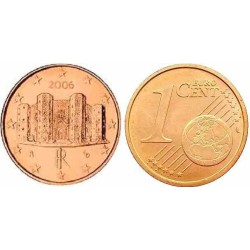 سکه 1 سنت یورو - مس روکش فولاد - ایتالیا 2006 غیر بانکی