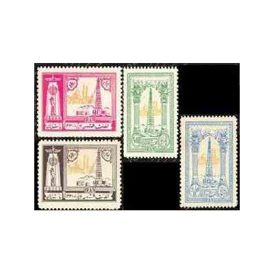 906 - 4 عدد تمبر چاه شماره 3 البرز در قم 1331 تک