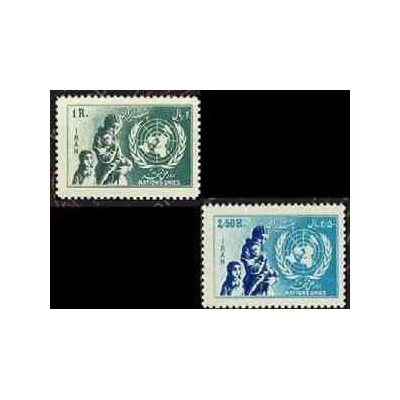 930 - 2 عدد تمبر روز ملل متحد (1) 1332 تک