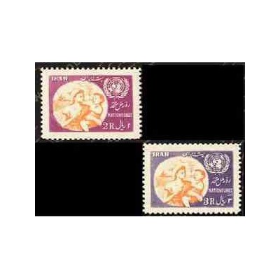 950 - 2 عدد تمبر روز ملل متحد (2) 1333 تک