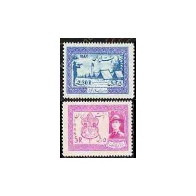 1006 - 2 عدد تمبر جمهوری ملی پیشاهنگی 1335 تک
