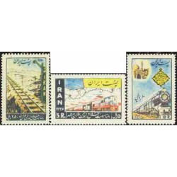 1032 - تمبر افتتاح راه آهن تهران - مشهد 1336 تک