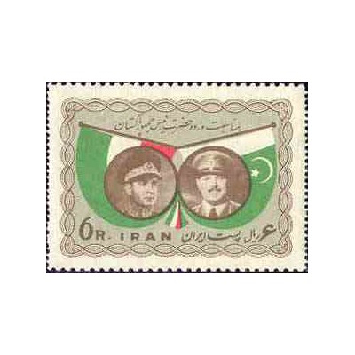 1093 - تمبر دیدار ژنرال ایوب خان  1338 تک