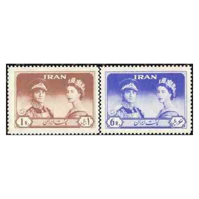 1127 - تمبر دیدار ملکه الیزابت دوم از ایران  1339 تک