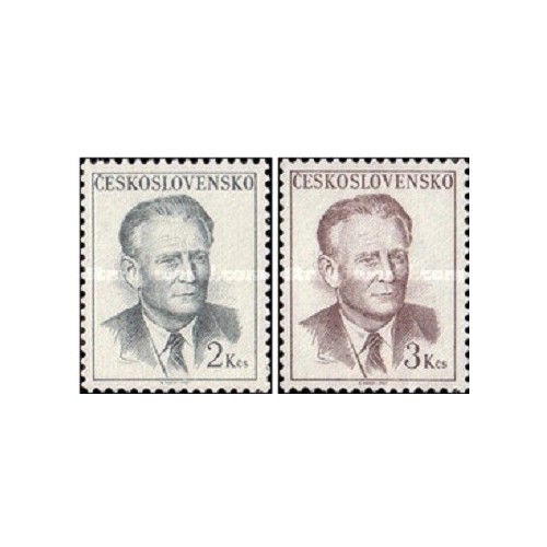 2 عدد  تمبر رئیس جمهور نووتنی - چک اسلواکی 1967 قیمت 3.4 دلار