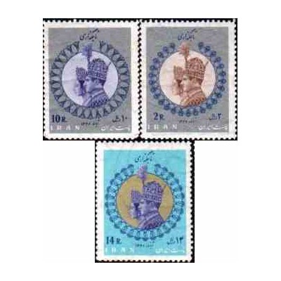 1389 - تمبر تاجگذاری محمد رضا پهلوی 1346