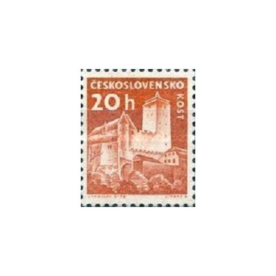 1 عدد  تمبر سری پستی  - قلعه های چکسلواکی - 20H - چک اسلواکی 1960