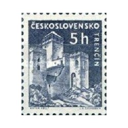 1 عدد  تمبر سری پستی  - قلعه های چکسلواکی - 5H - چک اسلواکی 1960