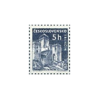 1 عدد  تمبر سری پستی  - قلعه های چکسلواکی - 5H - چک اسلواکی 1960
