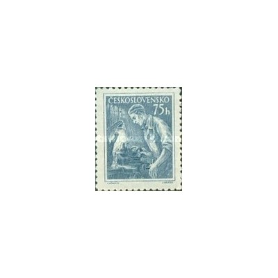 1 عدد  تمبر سری پستی - مشاغل - 75H - چک اسلواکی 1954