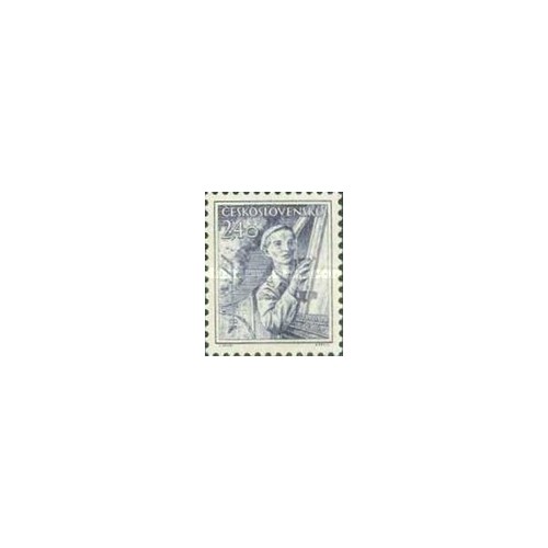 1 عدد  تمبر سری پستی - مشاغل - 1.2Kc - چک اسلواکی 1954