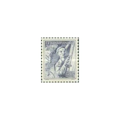1 عدد  تمبر سری پستی - مشاغل - 1.2Kc - چک اسلواکی 1954