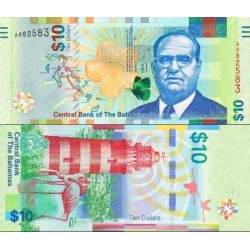 اسکناس 10 دلار - باهاماس 2016 سفارشی - توضیحات را ببینید