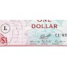 اسکناس 1 دلار -سورشارژ L - سنت لوئیز 1965 -  قلمرو کارائیب شرقی 1965 سفارشی - توضیحات را ببینید