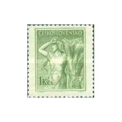 1 عدد  تمبر سری پستی - مشاغل - 1Kc - چک اسلواکی 1954