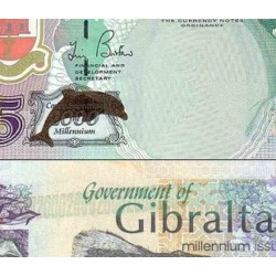 اسکناس 5 پوند - یادبود هزاره (میلاد مسیح) - جبل الطارق 2000  سفارشی - تماس بگیرید