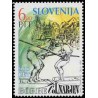 1 عدد تمبر نهصدمین سالگرد مسابقات قایقرانی لوبلانیکا  - اسلوونی 1992