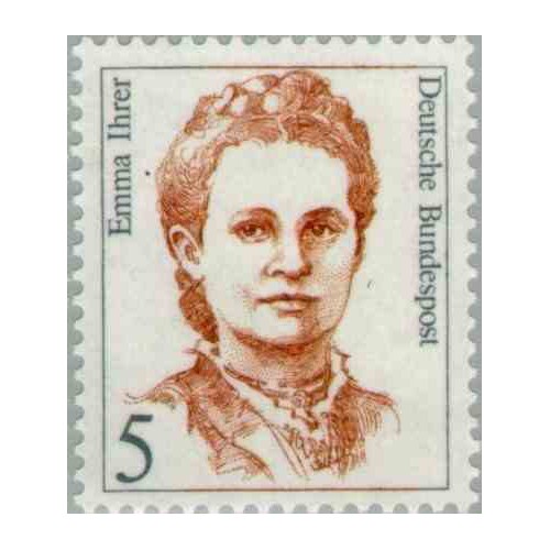 1 عدد تمبر سری پستی زنان نامدار - 5 فنیک - Emma Ihrer - سیاستمدار - جمهوری فدرال آلمان 1989