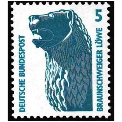 1 عدد تمبر سری پستی چشم اندازها - 5 فنیک - جمهوری فدرال آلمان 1990