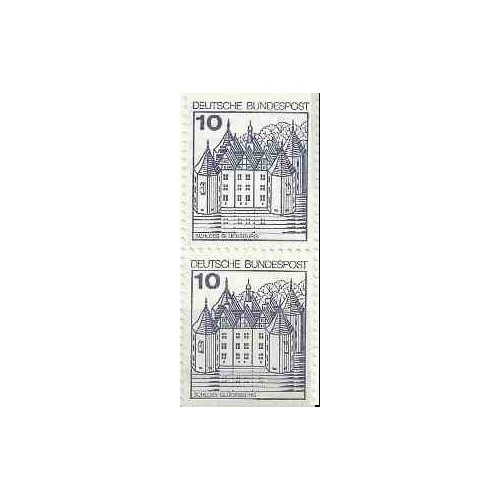 2 عدد تمبر سری پستی کاخها و قلعه ها - 10 فنیک - جفت بوکلتی - جمهوری فدرال آلمان 1978