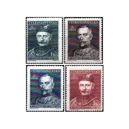4 عدد تمبر یازدهمین کنگره سوکول -Jindřich Vaníček - چک اسلواکی 1948 4 عدد تمبر یازدهمین کنگره سوکول -Jindřich Vaníček - چک اسلواکی 1948