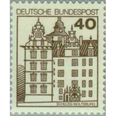 1 عدد تمبر سری پستی کاخها و قلعه ها - 40 فنیک  - جمهوری فدرال آلمان 1980