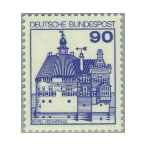 1 عدد تمبر سری پستی کاخها و قلعه ها - 90 فنیک  - جمهوری فدرال آلمان 1978
