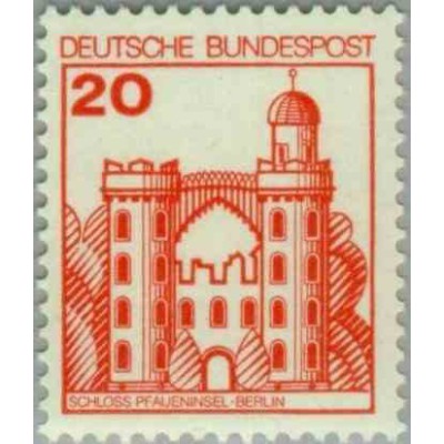 1 عدد تمبر سری پستی کاخها و قلعه ها - 20 فنیک  - جمهوری فدرال آلمان 1978