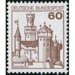1 عدد تمبر سری پستی کاخها و قلعه ها - 60 فنیک  - جمهوری فدرال آلمان 1977