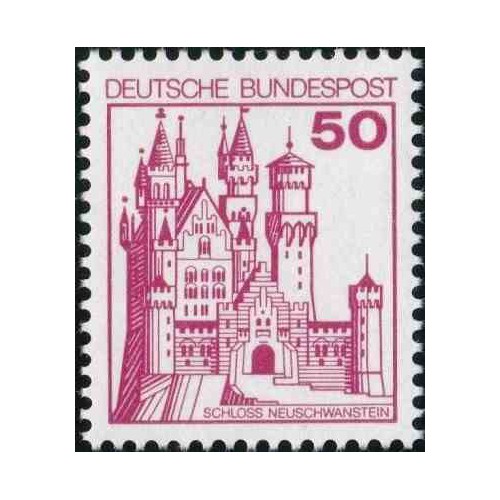1 عدد تمبر سری پستی کاخها و قلعه ها - 50 فنیک  - جمهوری فدرال آلمان 1977