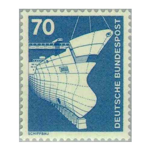 1 عدد تمبر سری پستی صنعت و فن  - 70 فنیک  - جمهوری فدرال آلمان 1975