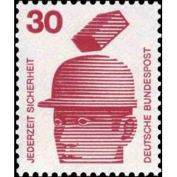 1 عدد تمبر سری پستی اطلاعات راجع به حوادث - 30 فنیک  - جمهوری فدرال آلمان 1971
