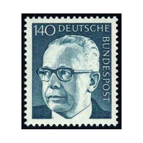 1 عدد تمبر سری پستی گوستاو هاینمان - 140 فنیک  - جمهوری فدرال آلمان 1972