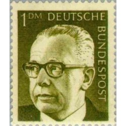 1 عدد تمبر سری پستی گوستاو هاینمان - 1 مارک  - جمهوری فدرال آلمان 1970