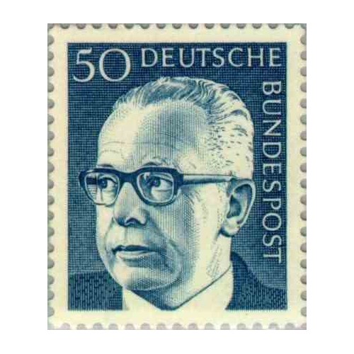 1 عدد تمبر سری پستی گوستاو هاینمان - 30 فنیک  - جمهوری فدرال آلمان 1970