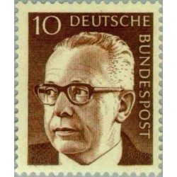 1 عدد تمبر سری پستی گوستاو هاینمان - 10 فنیک  - جمهوری فدرال آلمان 1970