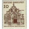 1 عدد تمبر سری پستی ساختمانها آلمان از قرن دوازدهم - 10 فنیک - جمهوری فدرال آلمان 1964