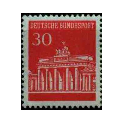 1 عدد تمبر سری پستی دروازه برندبورگ - 30 فنیک - جمهوری فدرال آلمان 1966