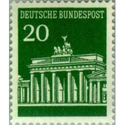 1 عدد تمبر سری پستی دروازه برندبورگ - 20 فنیک - جمهوری فدرال آلمان 1966